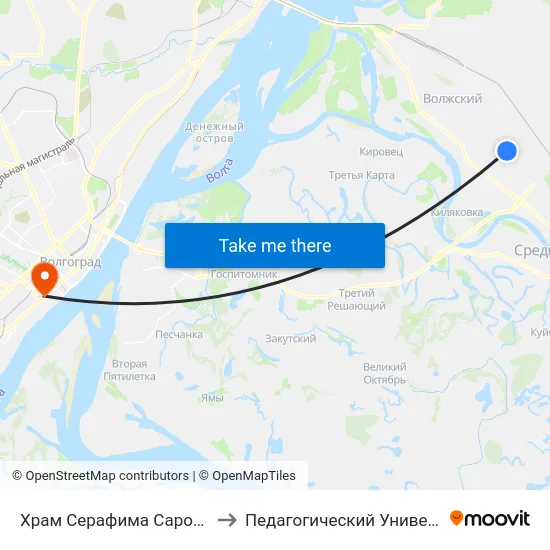 Храм Серафима Саровского to Педагогический Университет map