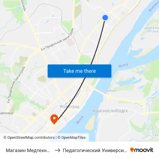 Магазин Медтехника to Педагогический Университет map