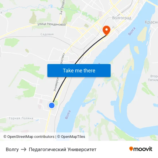Волгу to Педагогический Университет map