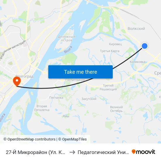 27-Й Микрорайон (Ул. Карбышева) to Педагогический Университет map