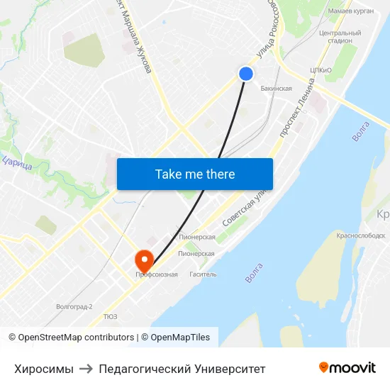 Хиросимы to Педагогический Университет map