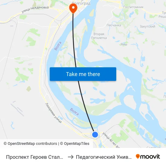 Проспект Героев Сталинграда to Педагогический Университет map