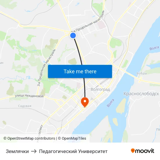 Землячки to Педагогический Университет map