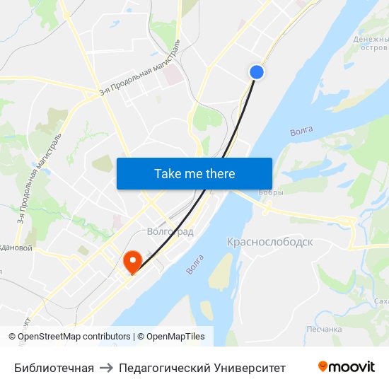 Библиотечная to Педагогический Университет map