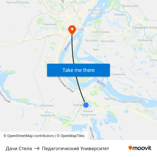 Дачи Стела to Педагогический Университет map