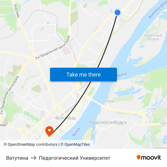 Ватутина to Педагогический Университет map