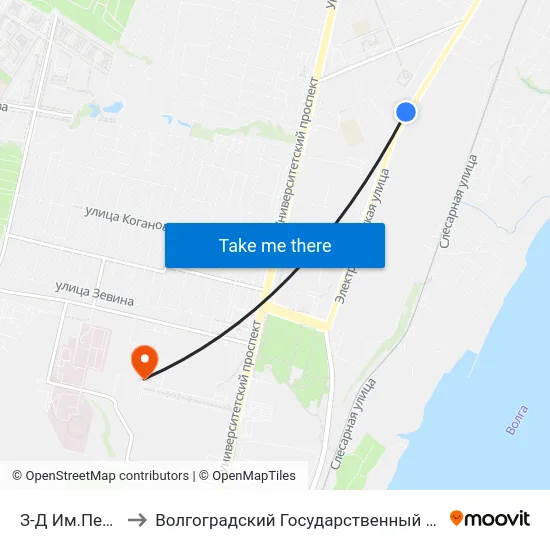 З-Д Им.Петрова (А) to Волгоградский Государственный Университет "" Волгу"" map
