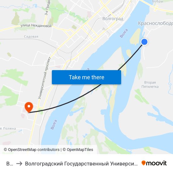 Вир to Волгоградский Государственный Университет "" Волгу"" map