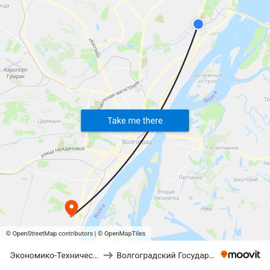 Экономико-Технический Колледж (Ул. Шурухина) to Волгоградский Государственный Университет "" Волгу"" map