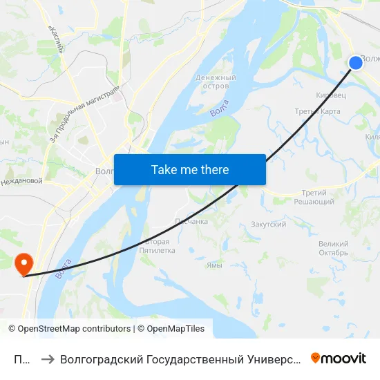 Парк to Волгоградский Государственный Университет "" Волгу"" map