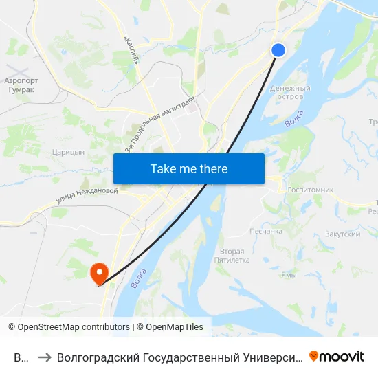 Вгтз to Волгоградский Государственный Университет "" Волгу"" map