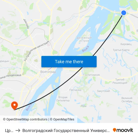 Црмз to Волгоградский Государственный Университет "" Волгу"" map