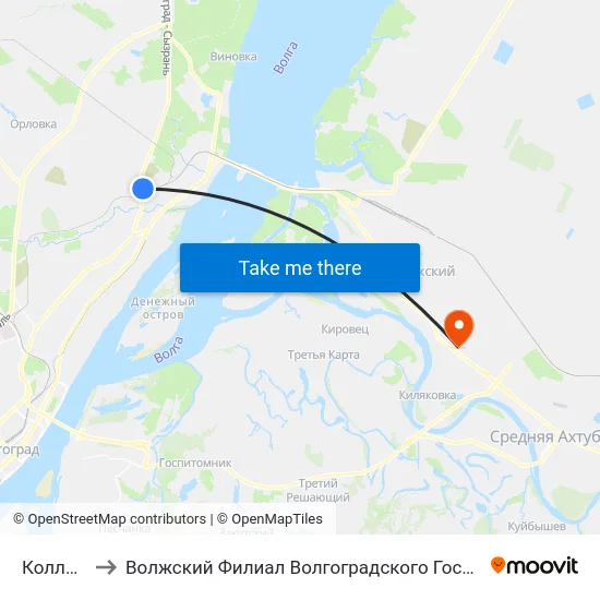 Колледж (А) to Волжский Филиал Волгоградского Государственного Университета map