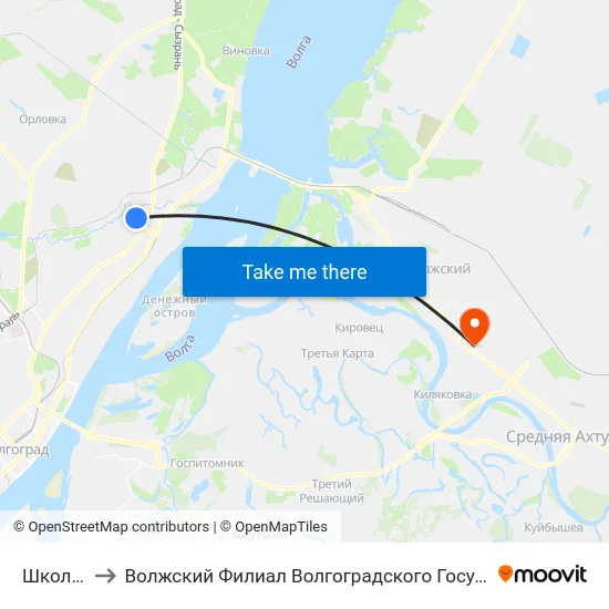 Школа №17 to Волжский Филиал Волгоградского Государственного Университета map