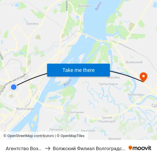 Агентство Воздушных Сообщений to Волжский Филиал Волгоградского Государственного Университета map