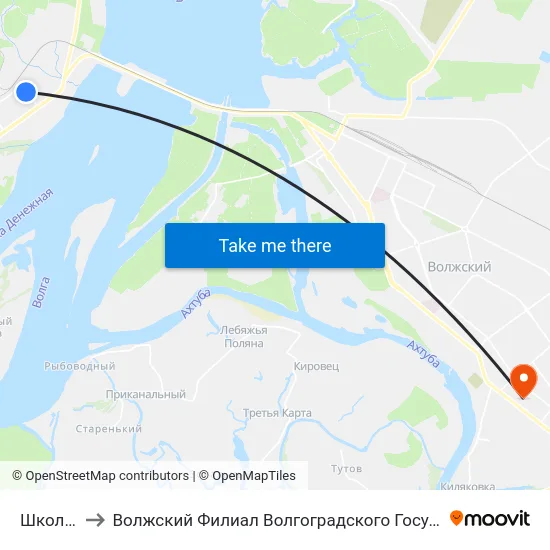 Школа №88 to Волжский Филиал Волгоградского Государственного Университета map