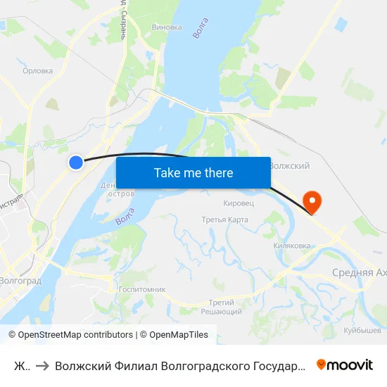 Жко to Волжский Филиал Волгоградского Государственного Университета map