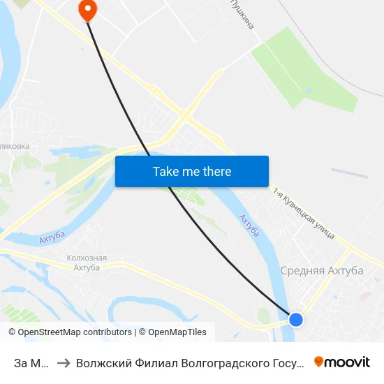 За Мостом to Волжский Филиал Волгоградского Государственного Университета map