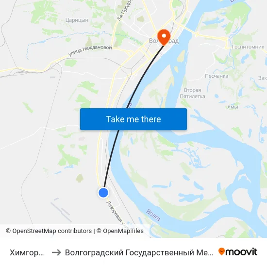 Химгородок (А) to Волгоградский Государственный Медицинский Университет map