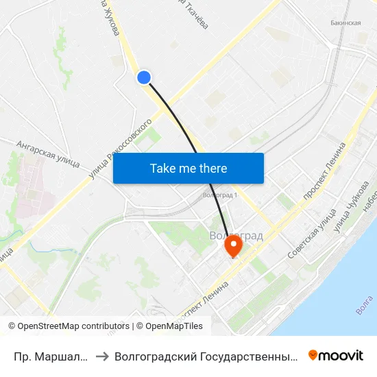 Пр. Маршала Жукова (А) to Волгоградский Государственный Медицинский Университет map