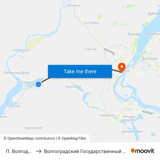П. Волгодонской (А) to Волгоградский Государственный Медицинский Университет map