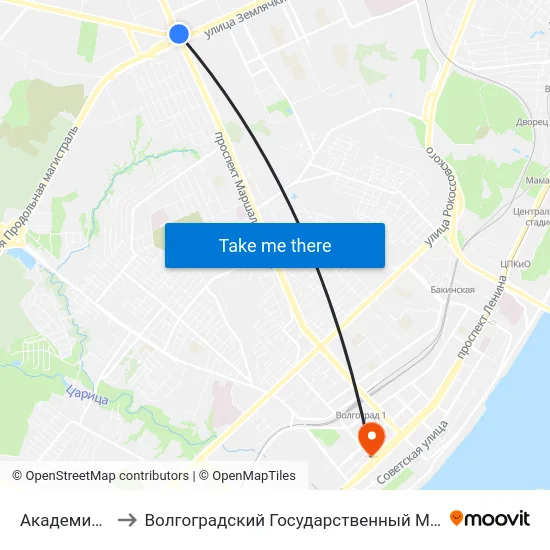 Академия Мвд (А) to Волгоградский Государственный Медицинский Университет map