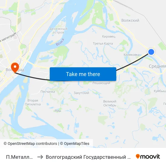 П.Металлургов 1 (Б) to Волгоградский Государственный Медицинский Университет map
