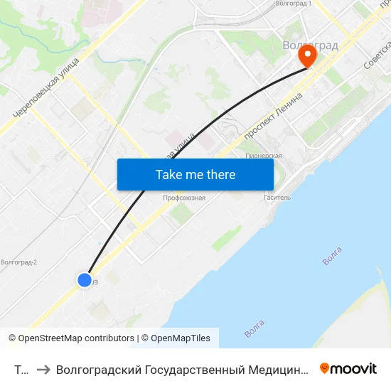 Тюз to Волгоградский Государственный Медицинский Университет map