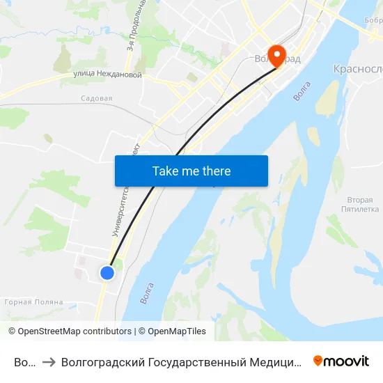 Волгу to Волгоградский Государственный Медицинский Университет map