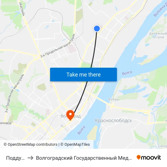 Поддубного to Волгоградский Государственный Медицинский Университет map