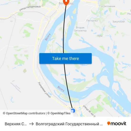 Верхняя Судоверфь to Волгоградский Государственный Медицинский Университет map