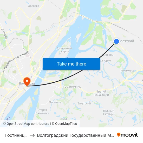 Гостиница Ахтуба to Волгоградский Государственный Медицинский Университет map