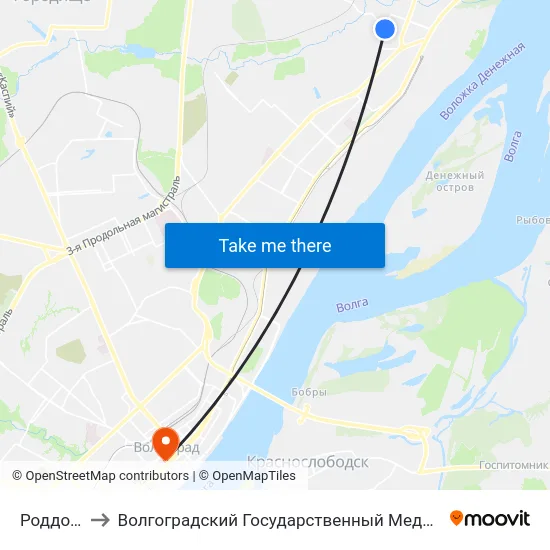 Роддом №1 to Волгоградский Государственный Медицинский Университет map