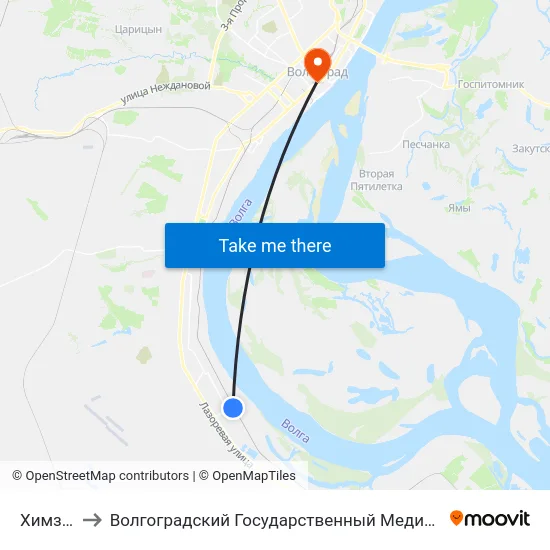 Химзавод to Волгоградский Государственный Медицинский Университет map