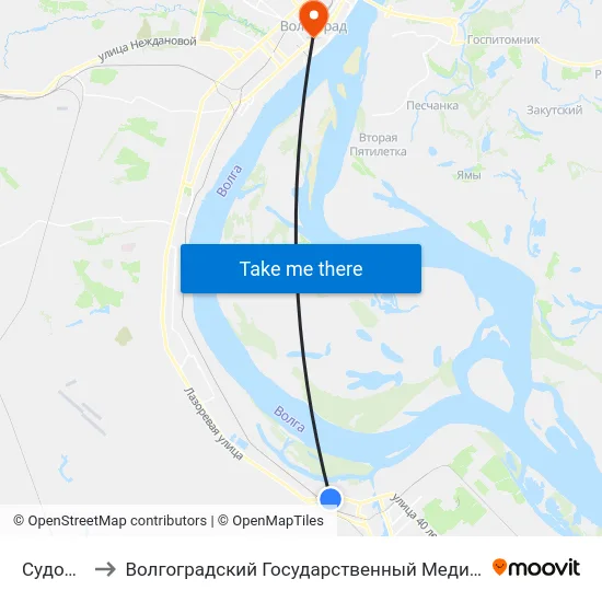 Судоверфь to Волгоградский Государственный Медицинский Университет map