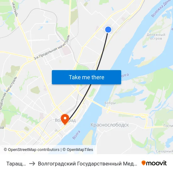 Таращанцев to Волгоградский Государственный Медицинский Университет map