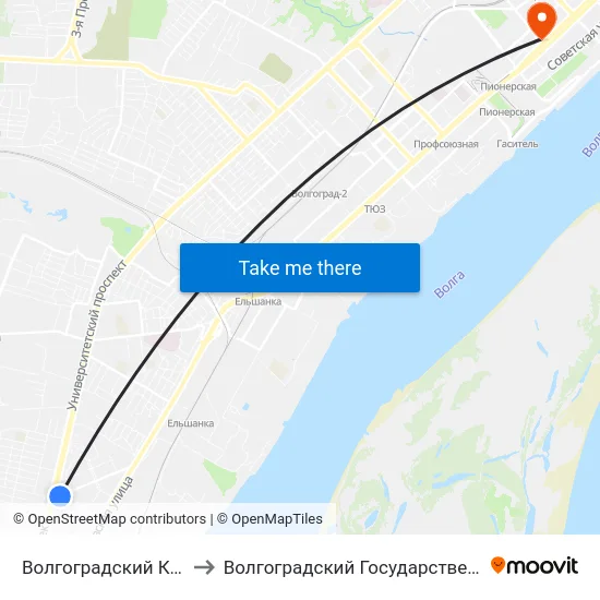 Волгоградский Колледж Нефти И Газа to Волгоградский Государственный Медицинский Университет map