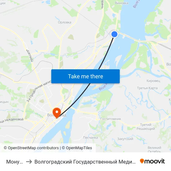 Монумент to Волгоградский Государственный Медицинский Университет map