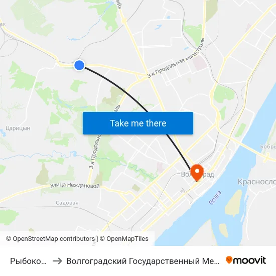 Рыбокомплекс to Волгоградский Государственный Медицинский Университет map