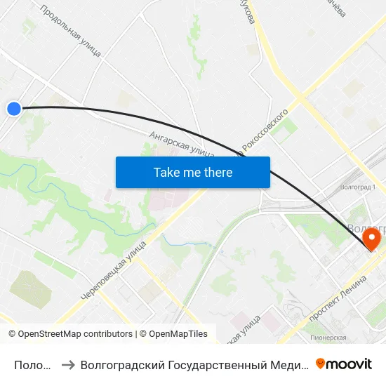 Полоненко to Волгоградский Государственный Медицинский Университет map