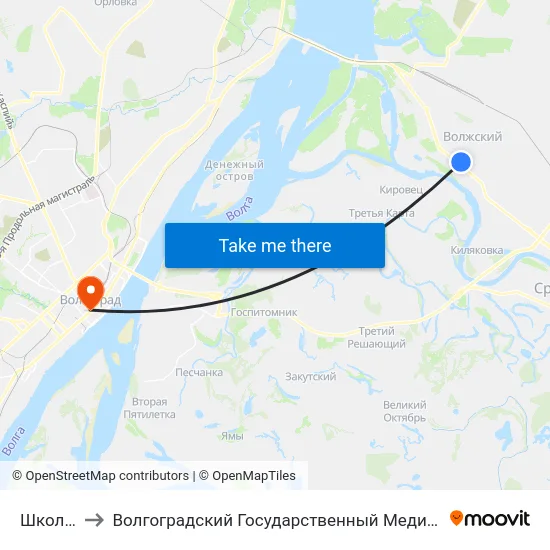 Школа №3 to Волгоградский Государственный Медицинский Университет map