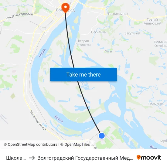 Школа №117 to Волгоградский Государственный Медицинский Университет map