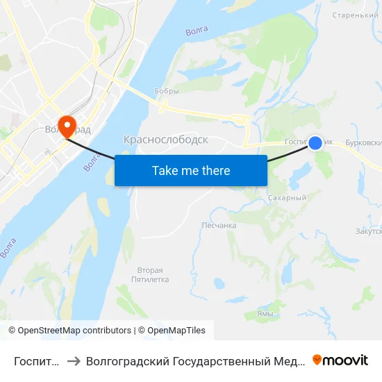 Госпитомник to Волгоградский Государственный Медицинский Университет map