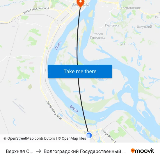Верхняя Судоверфь to Волгоградский Государственный Медицинский Университет map