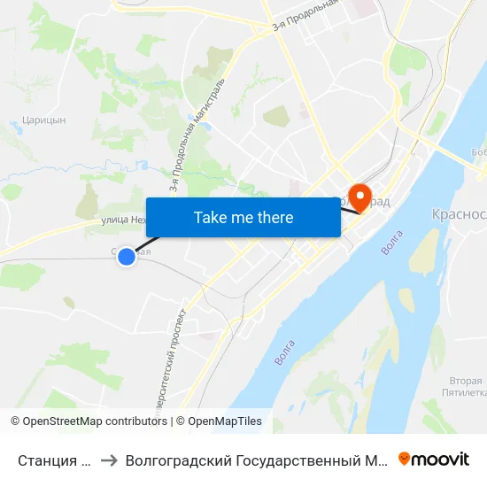 Станция Садовая to Волгоградский Государственный Медицинский Университет map