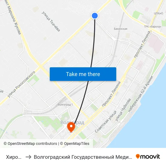 Хиросимы to Волгоградский Государственный Медицинский Университет map