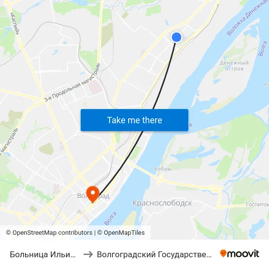 Больница Ильича (Ул. Таращанцев) to Волгоградский Государственный Медицинский Университет map