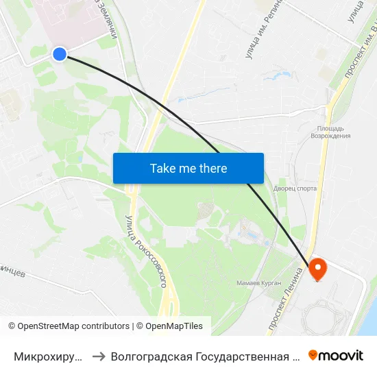 Микрохирургия Глаза (А) to Волгоградская Государственная Академия Физической Культуры map