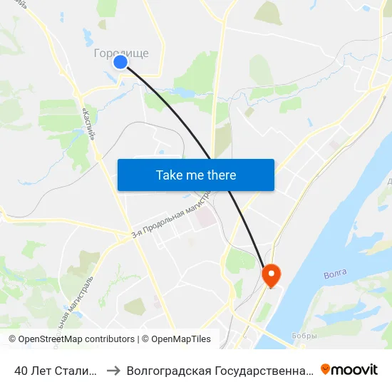 40 Лет Сталинградской Битвы to Волгоградская Государственная Академия Физической Культуры map
