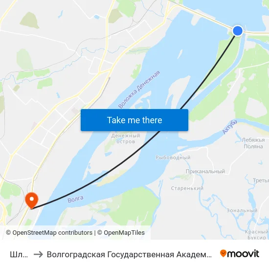 Шлюзы to Волгоградская Государственная Академия Физической Культуры map